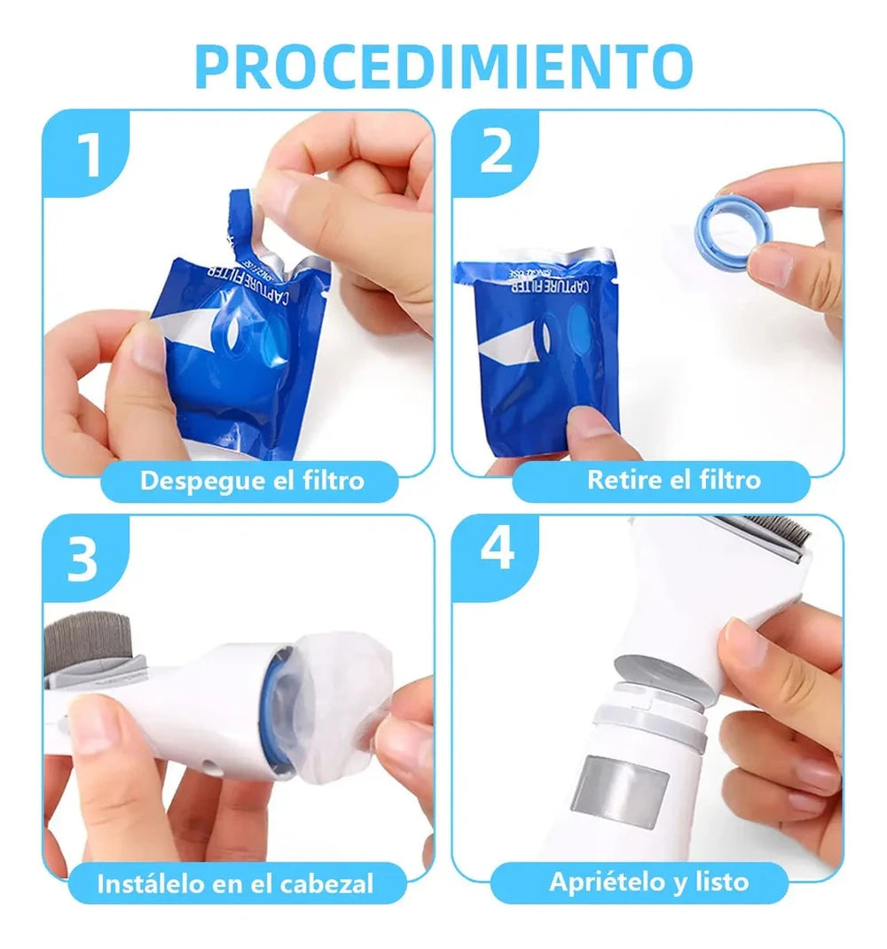 Cepillo Aspirador Para Piojos